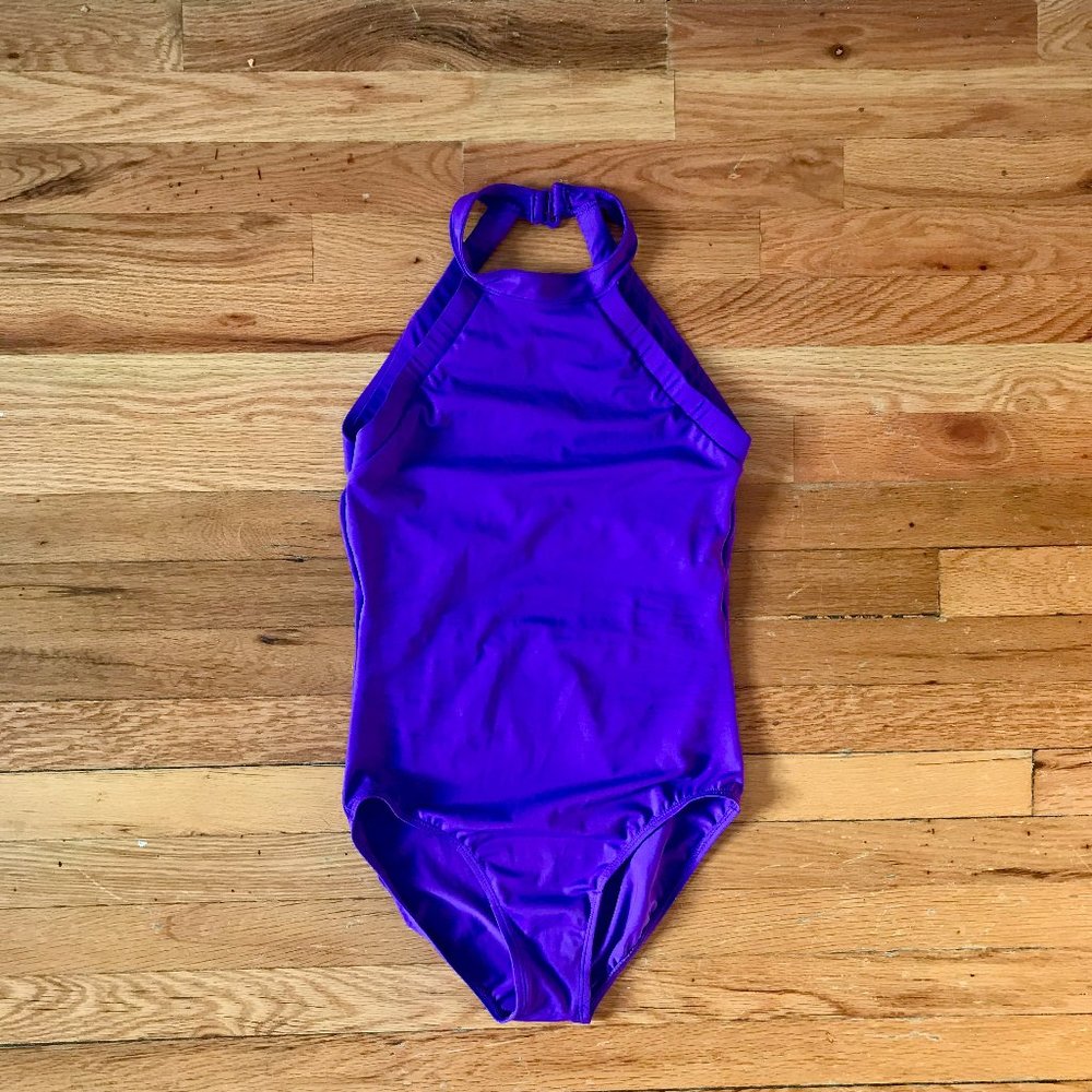 Beautiful Purple High Neck Leotard